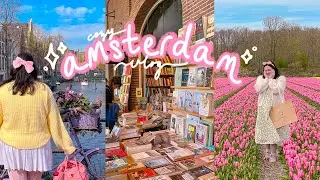 bookshopping & thrifting in amsterdam 🌷 cozy travel vlog