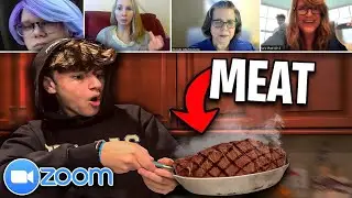 Cooking MEAT In VEGAN Zoom Classes!