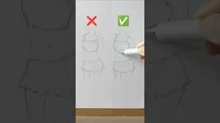Don't make this beginner mistake - How to draw slim waist 