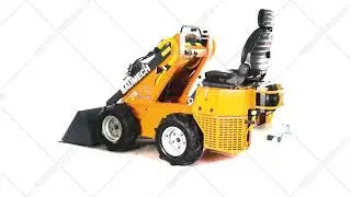 Универсальная машина мини-погрузчик Baumech ML-02 Pro + ковш универсальный 3D обзор.
