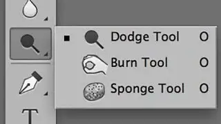 Dodge, Burn and Sponge tools in Adobe Photoshop
