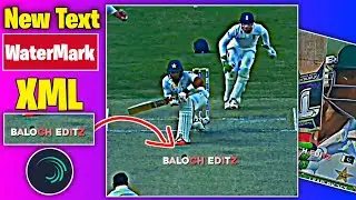 New Text Watermark Video Editing | Neon Text Cricket Video Editing | Baloch Editz