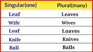 Number in English Grammar | Singular & Plural Number | Singular & Plural Noun | English practise