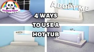 Adopt Me Bathroom Hacks - 🛁 4 Ways To Use A Hot Tub / Bath