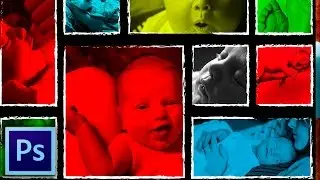 Photoshop Plantilla con fotos