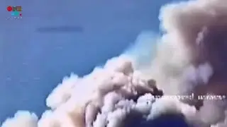 Cigar-shaped UFO caught on camera during news of volcanic eruption - USA | SECRET SPACE TUBE 2.0