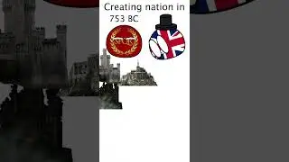 How to create Nation? - Now vs then - Roman Empire vs United Kingdom #shorts #countryballs #meme