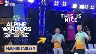 Magnus Carlsen takes a tour of the Global Chess League tournament hall