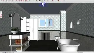 SketchUp Bathroom Beginners Layout