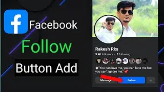 How to Add Follow Button on Facebook Account.