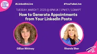 How to Generate Appointments from Your LinkedIn Posts with Rhonda Sher