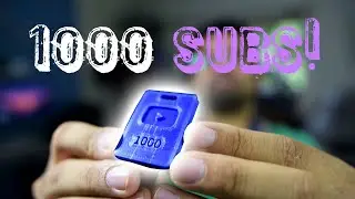 Made my own YouTube Plaque for 1000 subscribers!