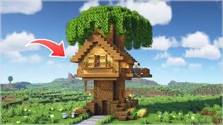 ⛏️ Minecraft Tutorial :: How to build a Mini Treehouse 🌳 [마인크래프트 짓기 쉬운 야생 트리하우스 만들기 건축강좌]