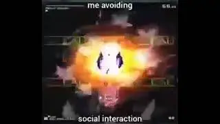 Me avoiding social interaction
