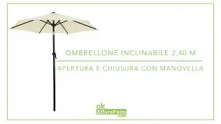 Ombrelloni  da giardino. 3x3 , 3m, 2.40 m. reclinabile, monobraccio.