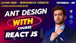 Ant Design Grid Component in React | Hindi Tutorial #8 | Ant Design React Course | Responsive Web