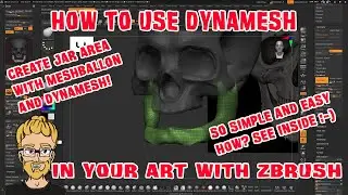 How to use Dynamesh in your Art in ZBrush - creating a Jar area using MeshBalloon and Dynamesh