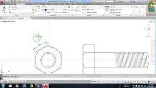 5  HEXAGONAL BOLT 2D IN AUTOCAD