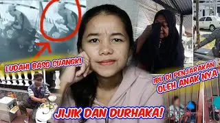 Viral ! anak penjarakan ibu ,sampai pedagang ludahi baso pembeli