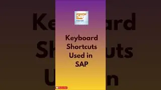 Useful shortcuts in SAP