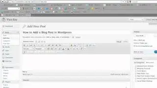 WP TUTORIAL: How To Add Blog Posts in Wordpress