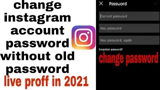 how to change instagram password