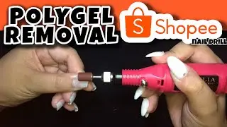 Removing Polygel Nails Using a Nail Drill From SHOPEE