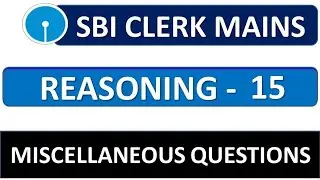 MAINS MISCELLANEOUS QUESTIONS || REASONING || BY DHRUVASIR