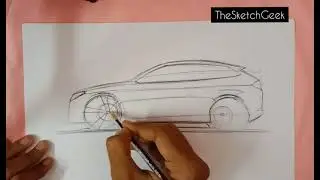 #day1 #How to draw a car #TheSketchGeek #shorts