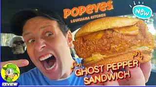 Popeyes® Ghost Pepper Chicken Sandwich Review ⚜️👻🌶️  HOTTEST SANDWICH Ever?! 🔥 Peep THIS Out! 🕵️‍♂️