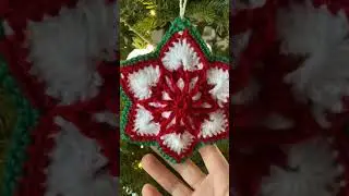 Crochet Brioche Star Christmas Ornament #shorts #crochet #crochetpattern #christmas #häkeln #craft