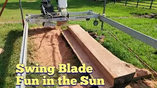 Searching for sawmills episode #4, Peterson ATS swing blade in action!
