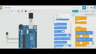 Tinkercad Temperature sensor interfacing to Arduino Uno