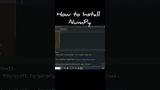 How to Install NumPy in Python #python #numpy #numpytutorial #pythontutorial