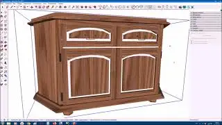 Мебель для sketchup - 3D модели сервантов с минимальным количеством полигонов