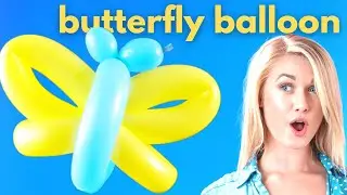 How to Make a Butterfly Balloon Animal - Make a Butterfly Out of Balloons 