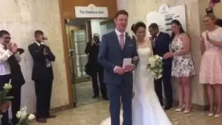 Robert and Xiou Qian just married at Manchester Register Office