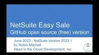 Head in the Cloud - NetSuite - Easy Sale - Open Source