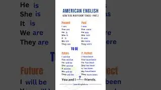 Verb to be in different tenses 🇺🇸 English grammar
