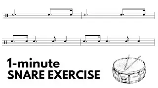 Dotted notes on the snare | INTERACTIVE Sight Reading Exercise