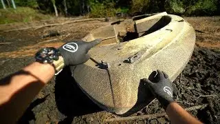 Found Lost Sunken Boat in Drained Lake! (Explored for Potential Treasure) | DALLMYD