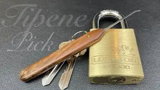 50mm Lockton 6 pin padlock pick with a beautiful Tipene pick, & gut