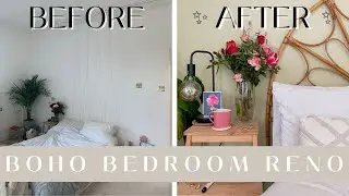 I painted my room GREEN!!! - 70s BEDROOM MAKEOVER BOHO | #RenoVLog ep3