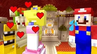 MARIO CAUGHT PEACH KISSING BOWSER! *HEART BROKEN!* | Super Mario Series | Minecraft [265]