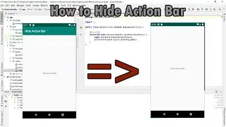 How to hide action bar for android app by android studio