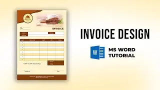 How to make an Invoice in Microsoft Word | Bill Design in Microsoft Word
