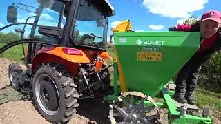 Необычная колея на тракторе // Посадка картофеля в 2 Китайца