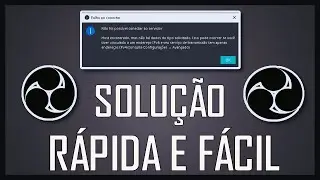 OBS NAO FOI POSSIVEL CONECTAR AO SERVIDOR (FALHA AO CONECTAR COM O SERVIDOR OBS)
