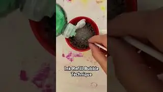 Blow Bubbles Ink Refill Technique! #cardmaking #inkrefills #justinehovey