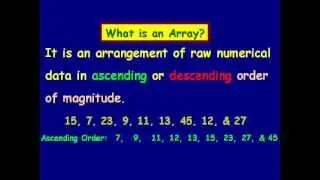 What is an Array of Data?